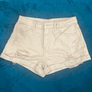 High waisted Khaki colored Jean Short. Never worn.